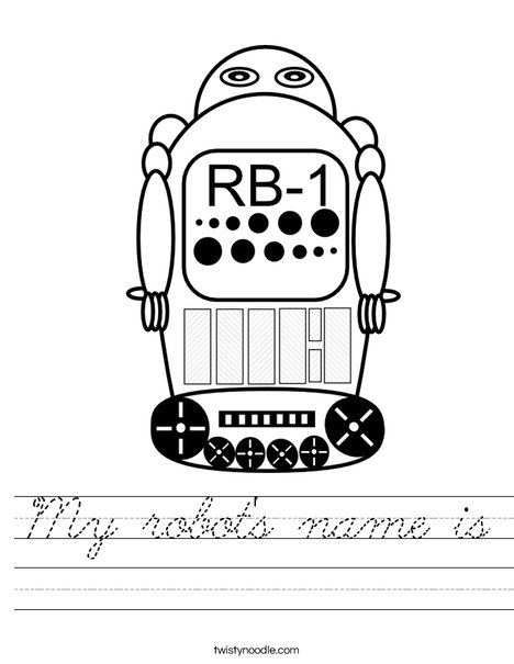 robot 1 Worksheet