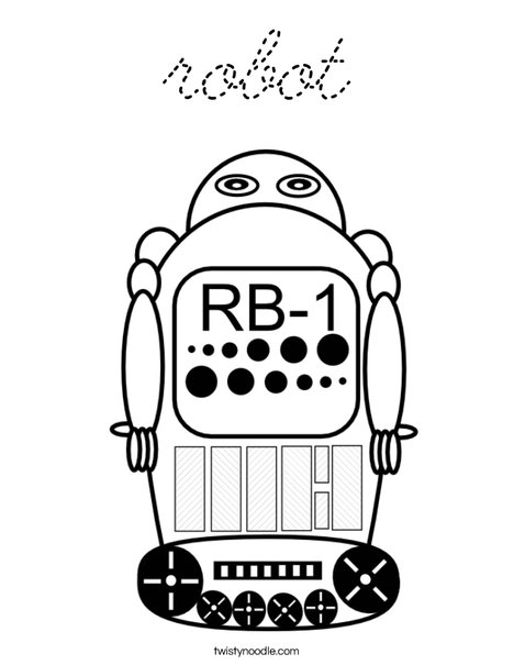 robot 1 Coloring Page