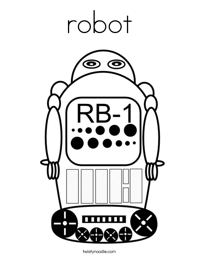 robot Coloring Page