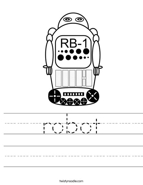 robot worksheet  twisty noodle