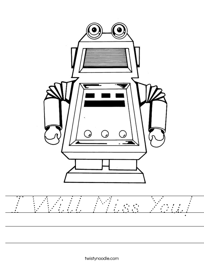 I Will Miss You! Worksheet