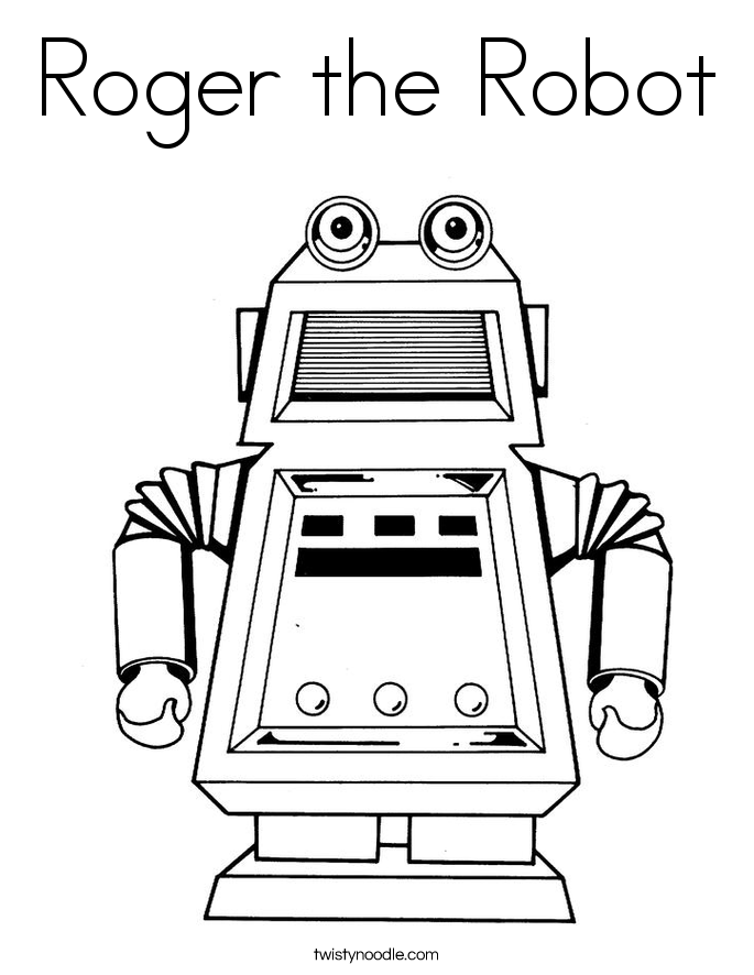 Roger the Robot Coloring Page