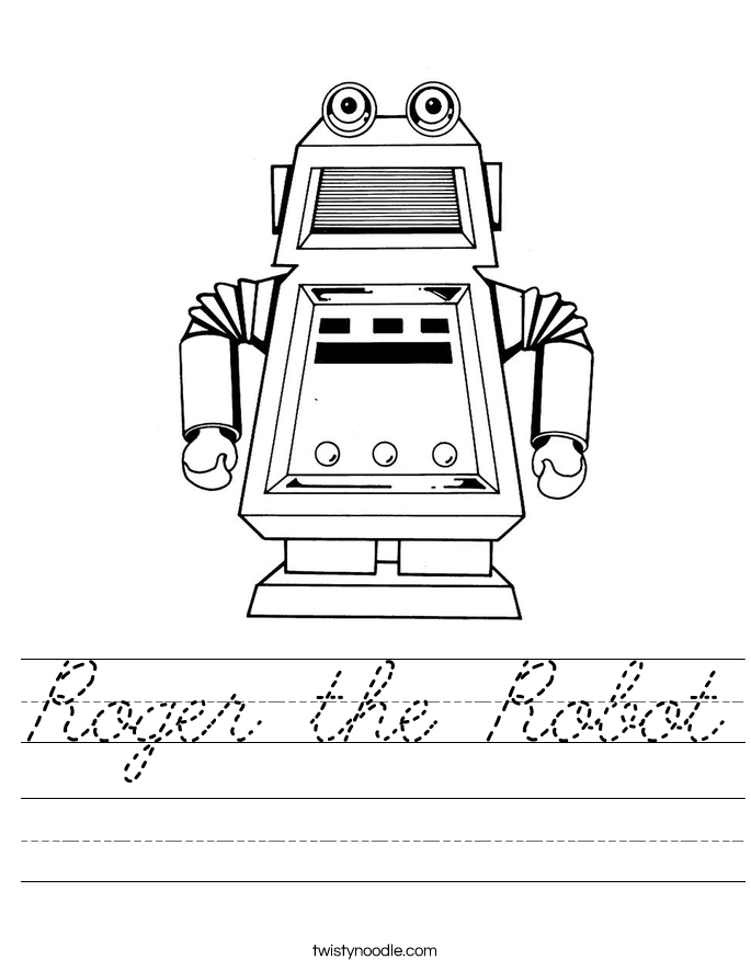 Roger the Robot Worksheet