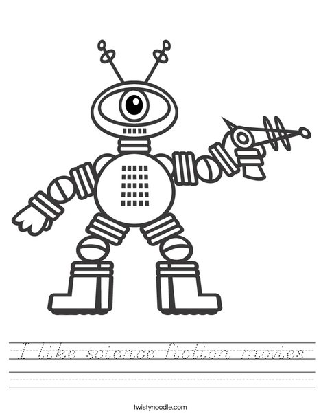Robot with One Eye Worksheet