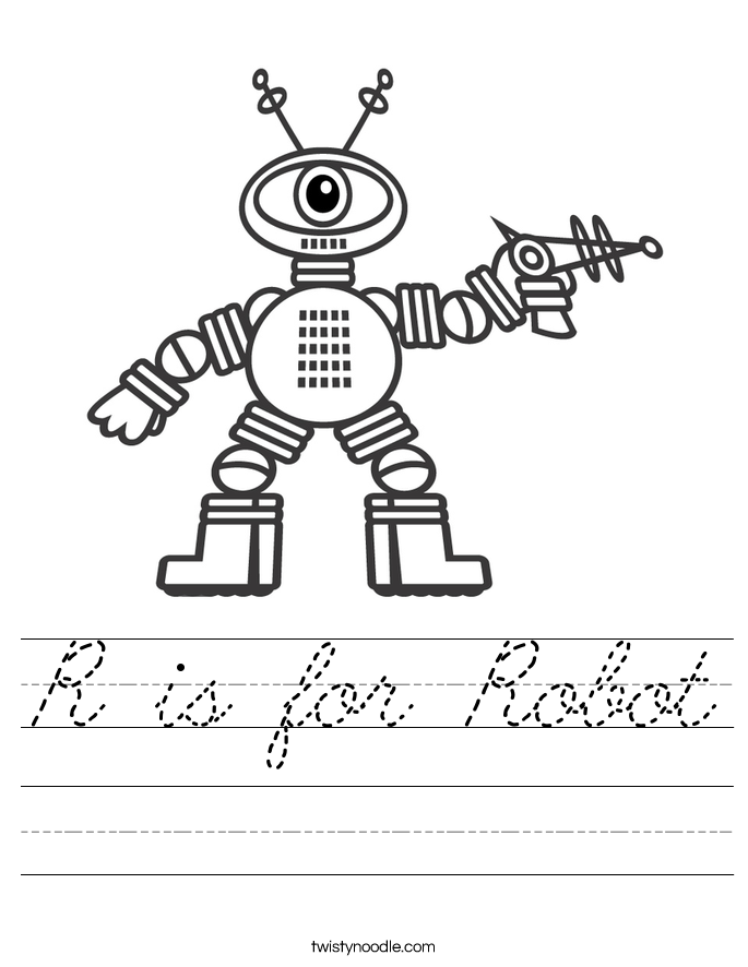 R is for Robot Worksheet