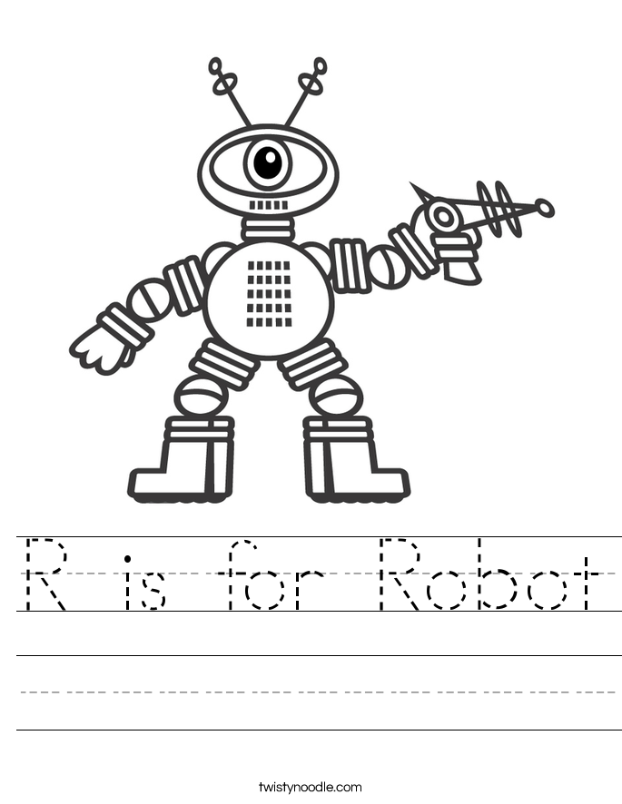 R is for Robot Worksheet