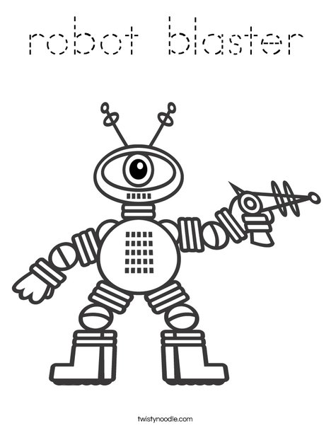 Robot with One Eye Coloring Page