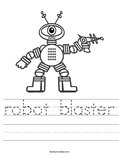 robot blaster Worksheet