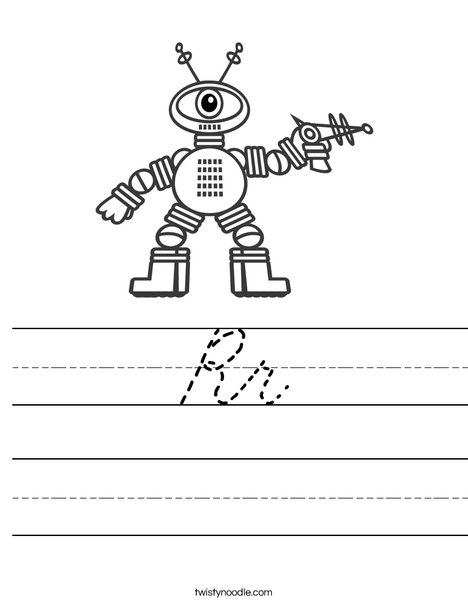 Robot with One Eye Worksheet