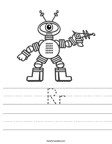 Robot with One Eye Worksheet