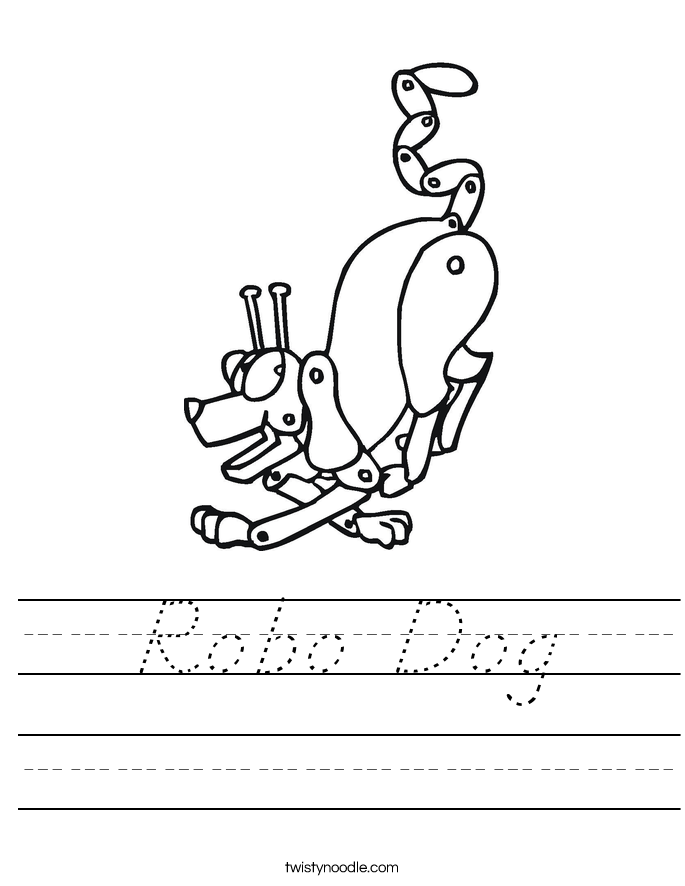 Robo Dog Worksheet