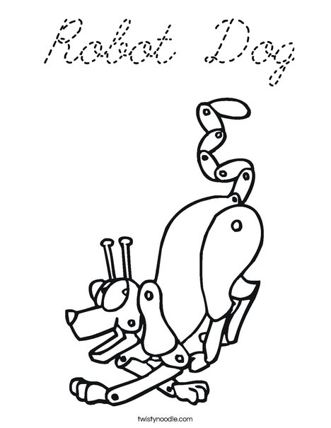 Robot Dog Coloring Page