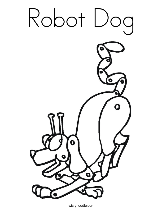 Robot Dog Coloring Page