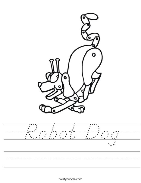 Robot Dog Worksheet