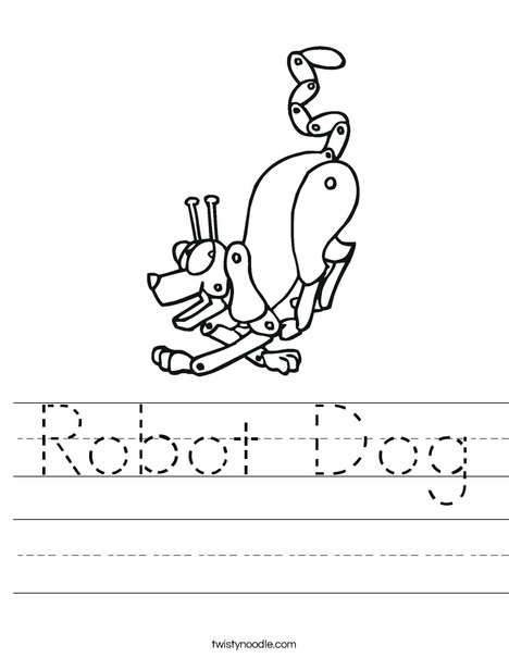 Robot Dog Worksheet