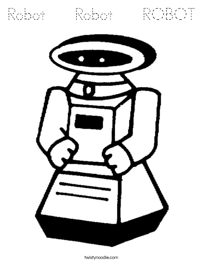 Robot    Robot    ROBOT Coloring Page