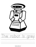 The robot is grey Worksheet