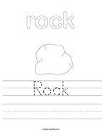 Rock Handwriting Sheet