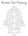 Rocket Dot Painting Coloring Page