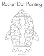 Rocket Dot Painting Coloring Page