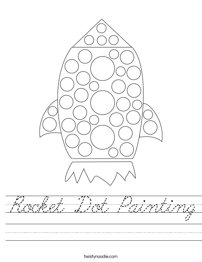 Rocket Dot Painting Worksheet