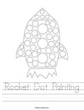 Rocket Dot Painting Worksheet