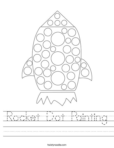 Rocket Dot Painting Worksheet