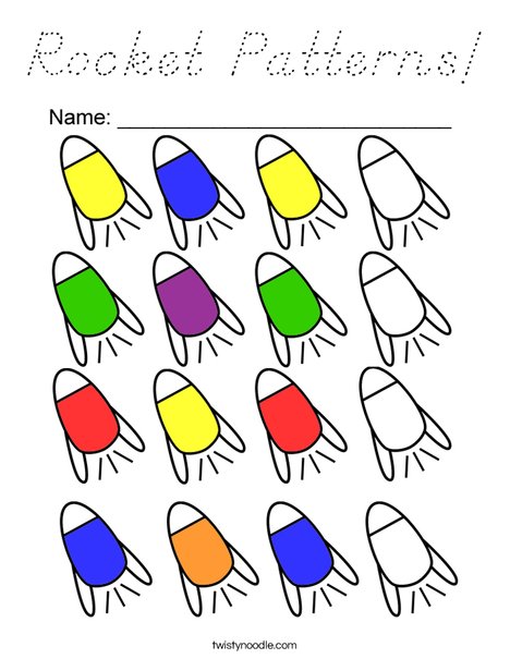 Rocket Patterns! Coloring Page