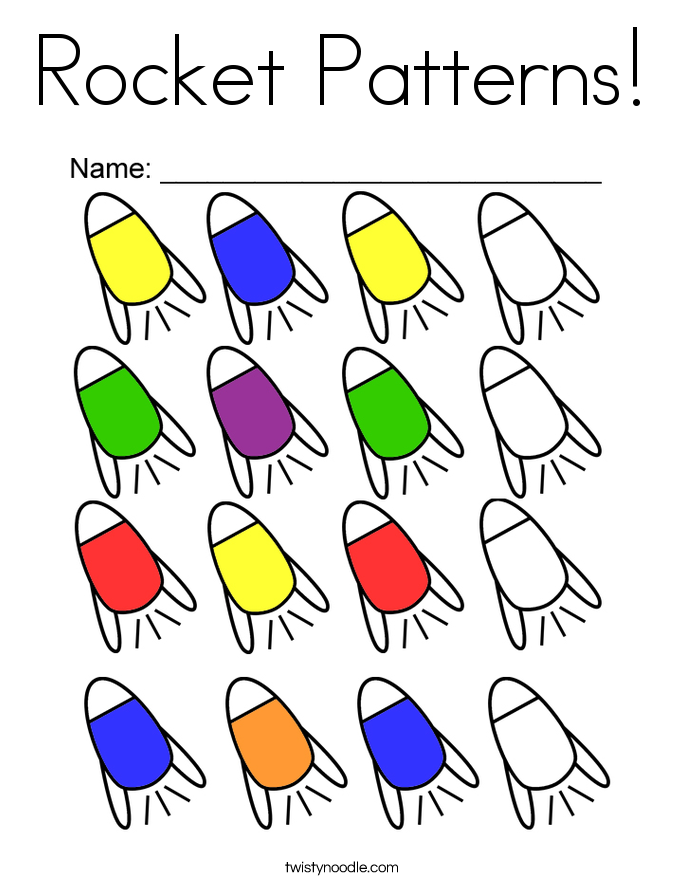 Rocket Patterns! Coloring Page