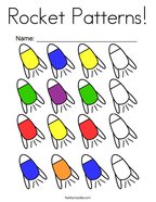 Rocket Patterns Coloring Page