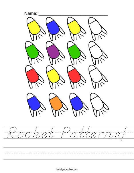 Rocket Patterns! Worksheet