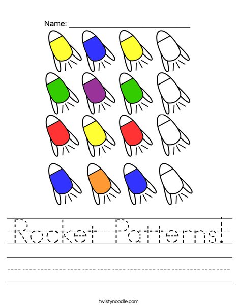 Rocket Patterns! Worksheet
