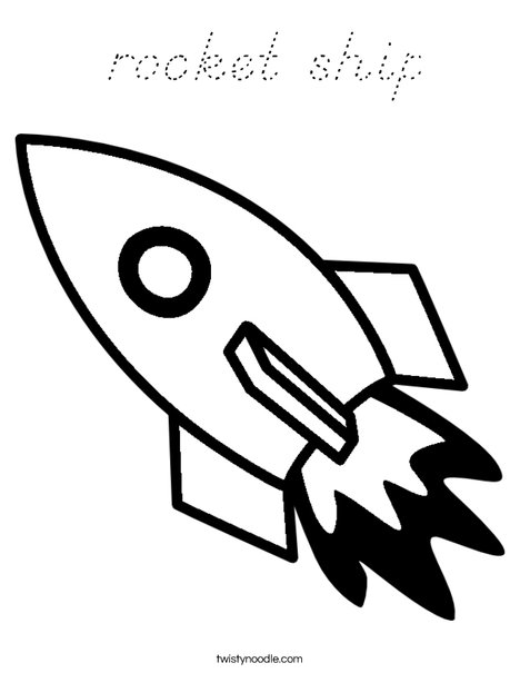rocket ship Coloring Page