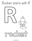 Rocket starts with R Coloring Page