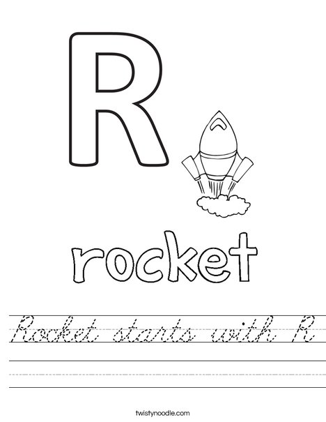 Rocket starts with R Worksheet