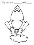My rocket is _______ and _____Coloring Page