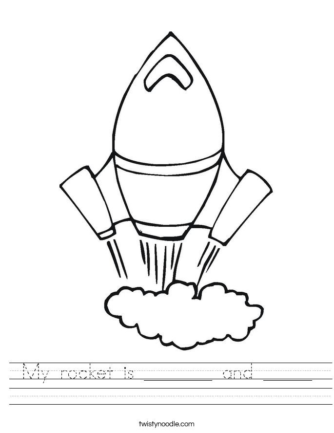 My rocket is _______ and _____ Worksheet