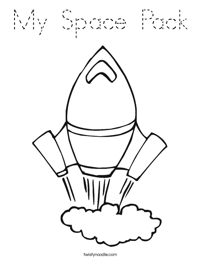 My Space Pack Coloring Page