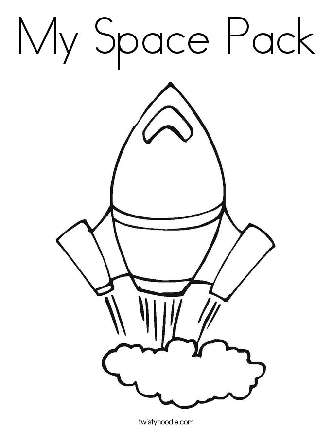 My Space Pack Coloring Page