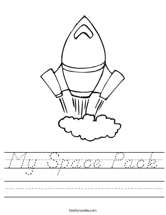My Space Pack Worksheet