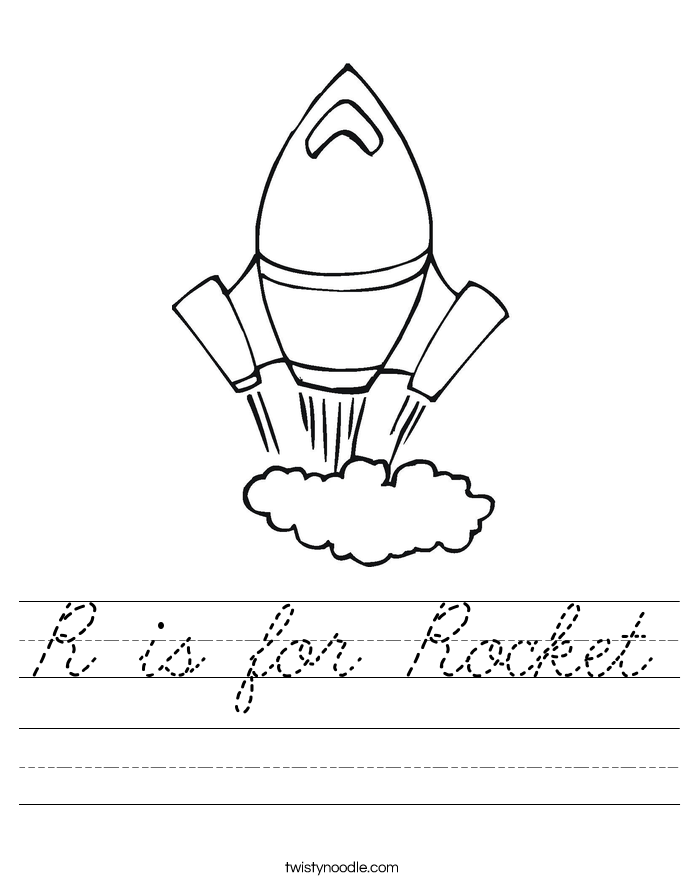 R is for Rocket Worksheet