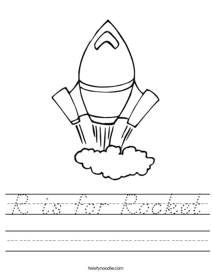 R is for Rocket Worksheet