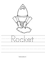 Rocket Handwriting Sheet