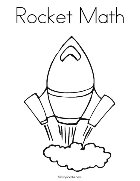 rocket math coloring page twisty noodle