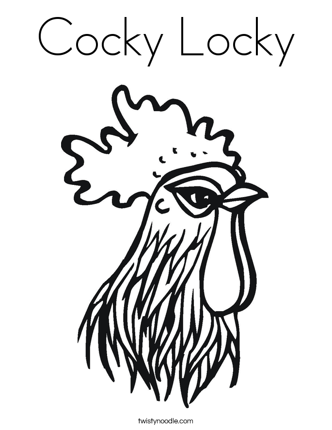 Cocky Locky Coloring Page