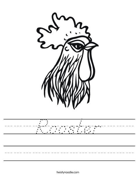Rooster Worksheet