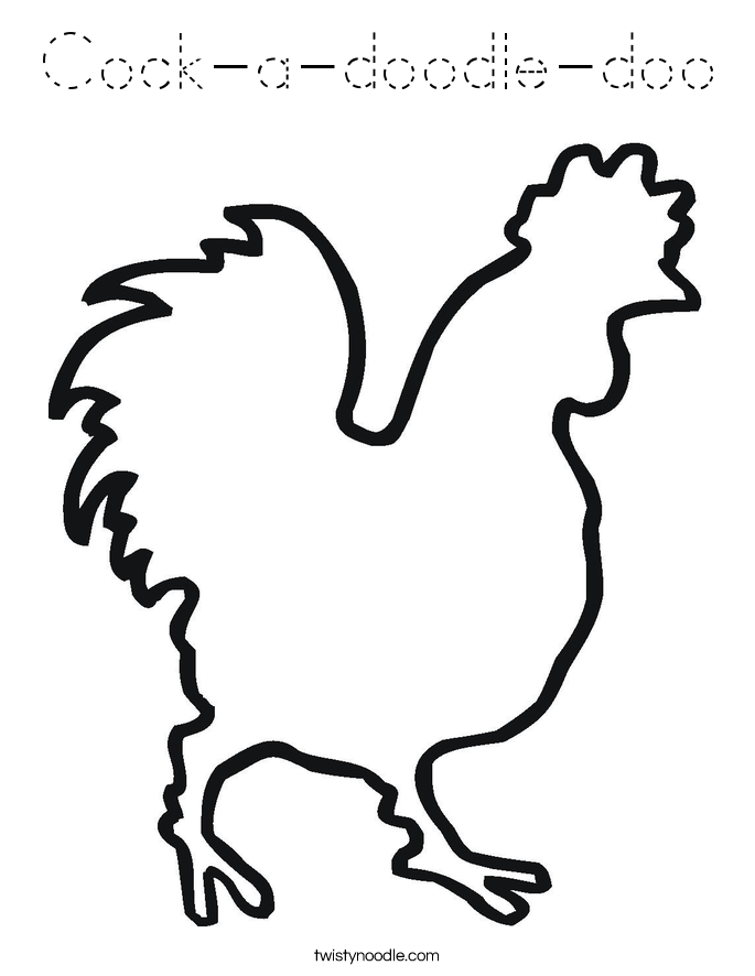 Cock-a-doodle-doo Coloring Page