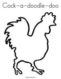 Cock-a-doodle-dooColoring Page