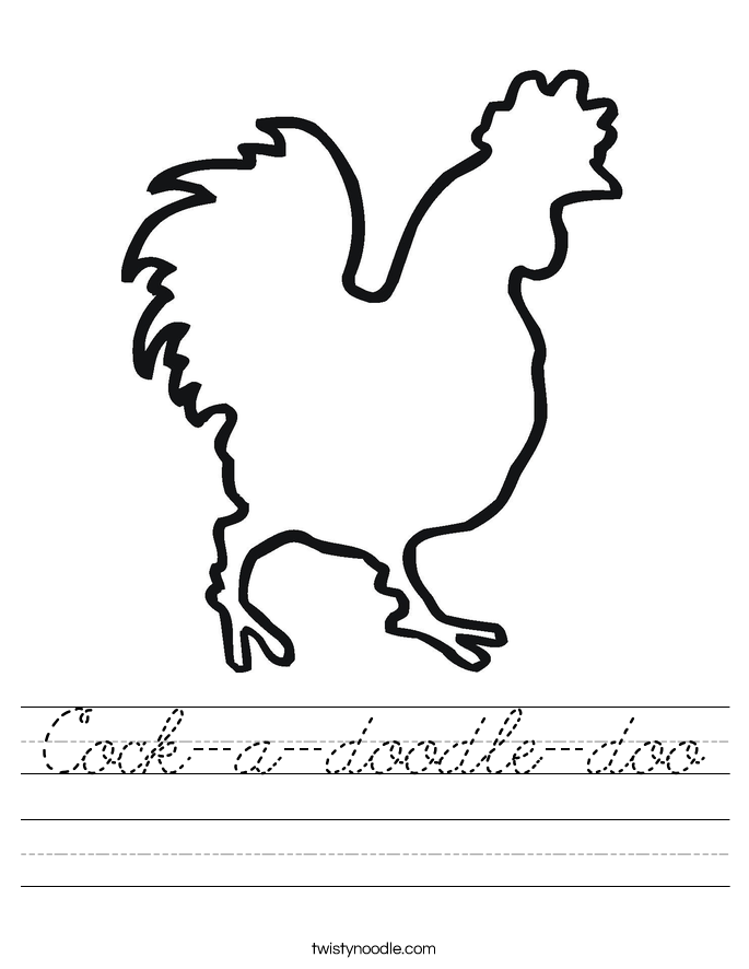 Cock-a-doodle-doo Worksheet