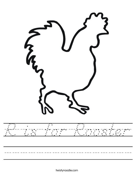 Blank Rooster Worksheet